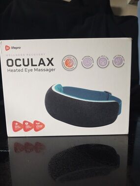 Oculax Heated Eye Massager - Black with Teal Trim